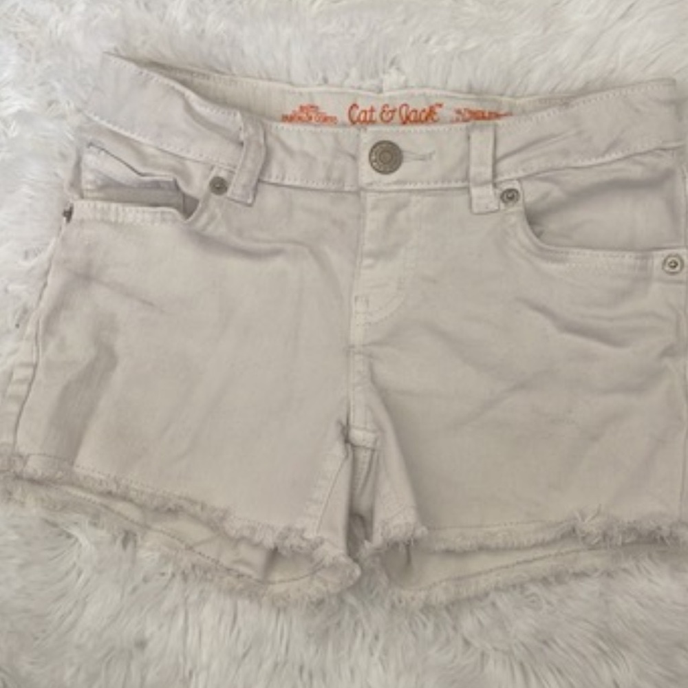 Kids Jean Shorts (White)